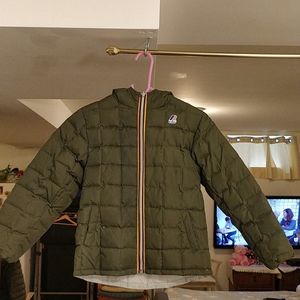 K-Way boys REVERSABLE winter jacket - green size 9